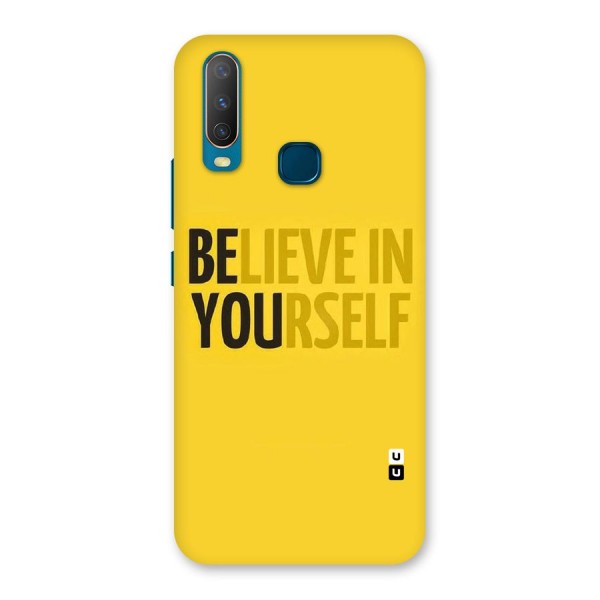 Believe Yourself Yellow Back Case for Vivo Y15