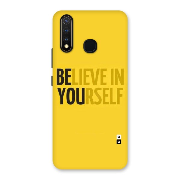 Believe Yourself Yellow Back Case for Vivo Y19