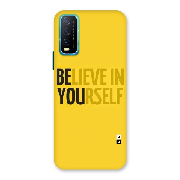 Believe Yourself Yellow Back Case for Vivo Y20
