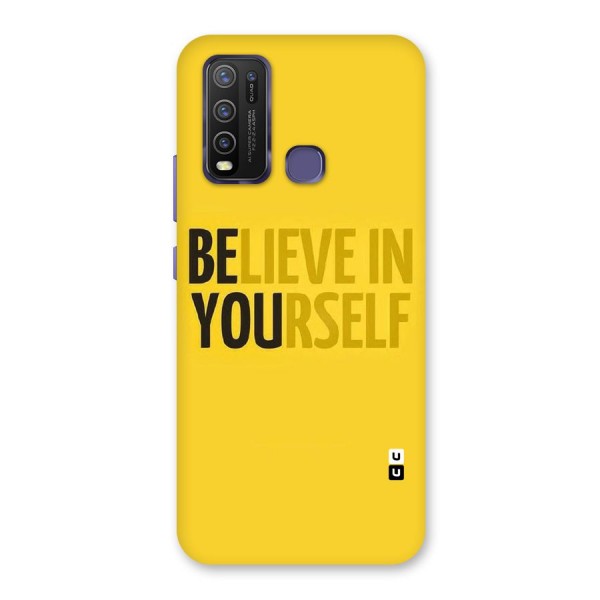 Believe Yourself Yellow Back Case for Vivo Y50