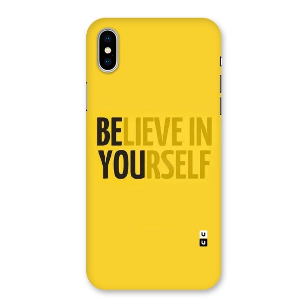 Believe Yourself Yellow Back Case for iPhone XS