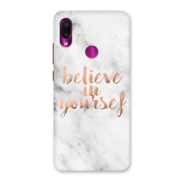 Believe in Yourself Back Case for Redmi Note 7 Pro
