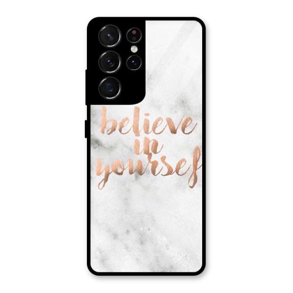 Believe in Yourself Glass Back Case for Galaxy S21 Ultra 5G