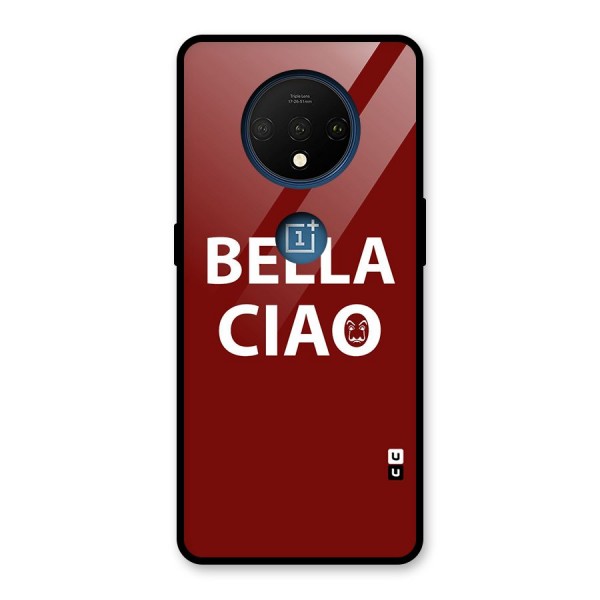 Bella Ciao Typography Art Glass Back Case for OnePlus 7T