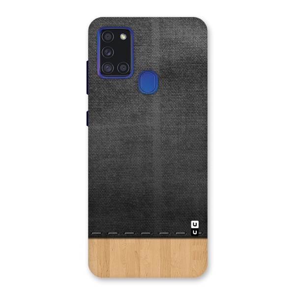 Bicolor Wood Texture Back Case for Galaxy A21s