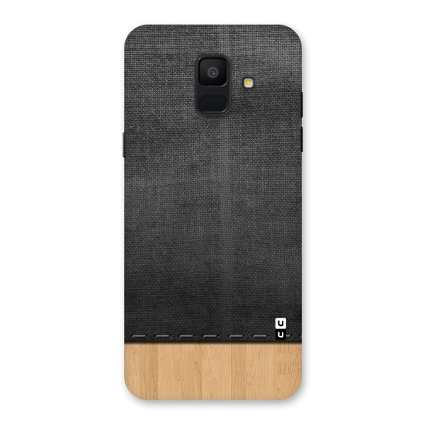 Bicolor Wood Texture Back Case for Galaxy A6 (2018)