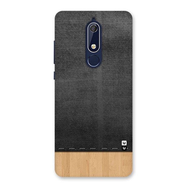 Bicolor Wood Texture Back Case for Nokia 5.1