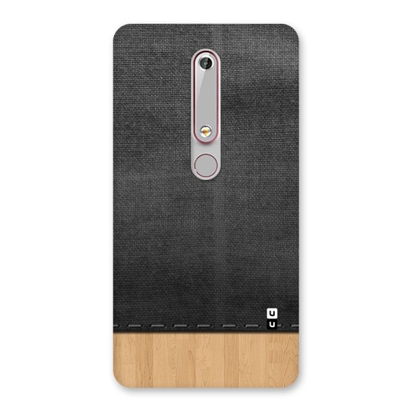 Bicolor Wood Texture Back Case for Nokia 6.1