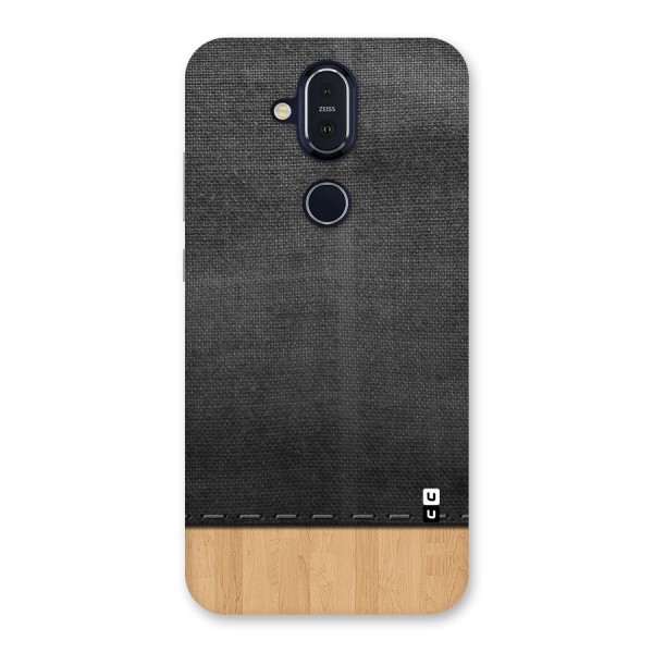 Bicolor Wood Texture Back Case for Nokia 8.1