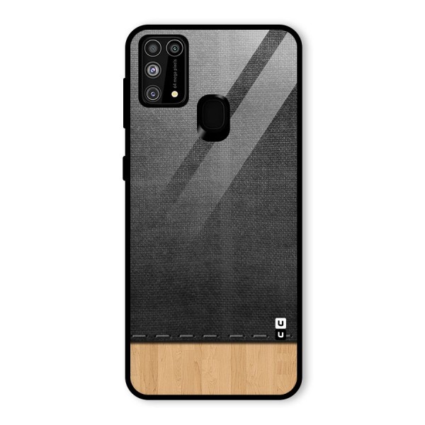 Bicolor Wood Texture Glass Back Case for Galaxy M31