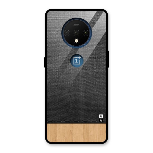 Bicolor Wood Texture Glass Back Case for OnePlus 7T