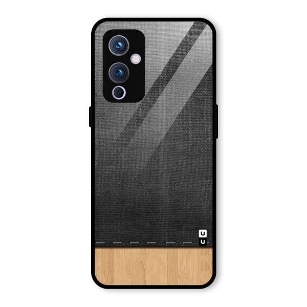 Bicolor Wood Texture Glass Back Case for OnePlus 9