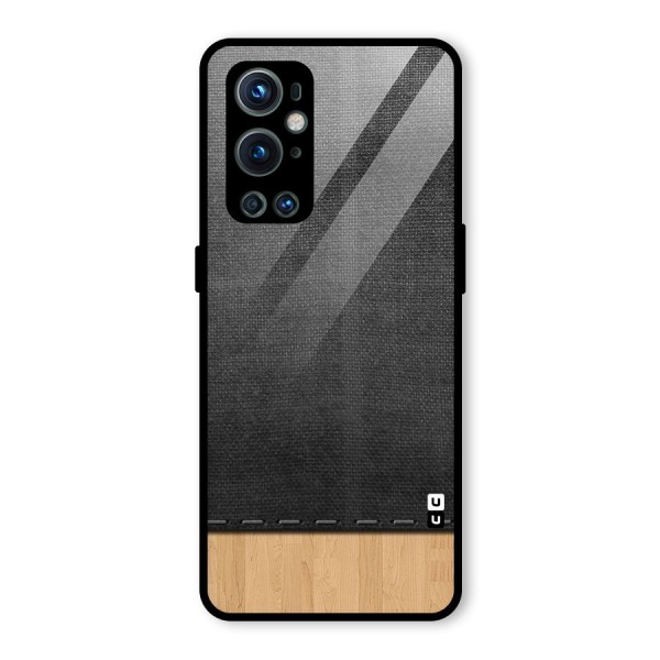 Bicolor Wood Texture Glass Back Case for OnePlus 9 Pro