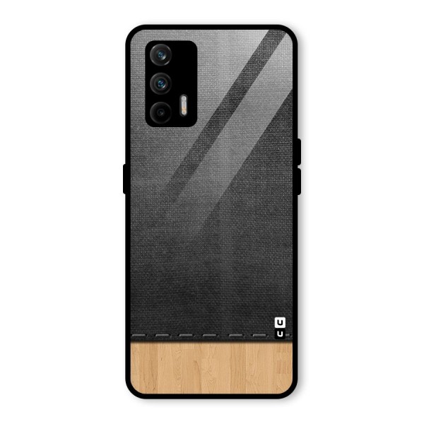 Bicolor Wood Texture Glass Back Case for Realme X7 Max