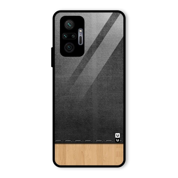 Bicolor Wood Texture Glass Back Case for Redmi Note 10 Pro