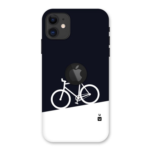 Bicycle Minimal Art Back Case for iPhone 11 Logo Cut