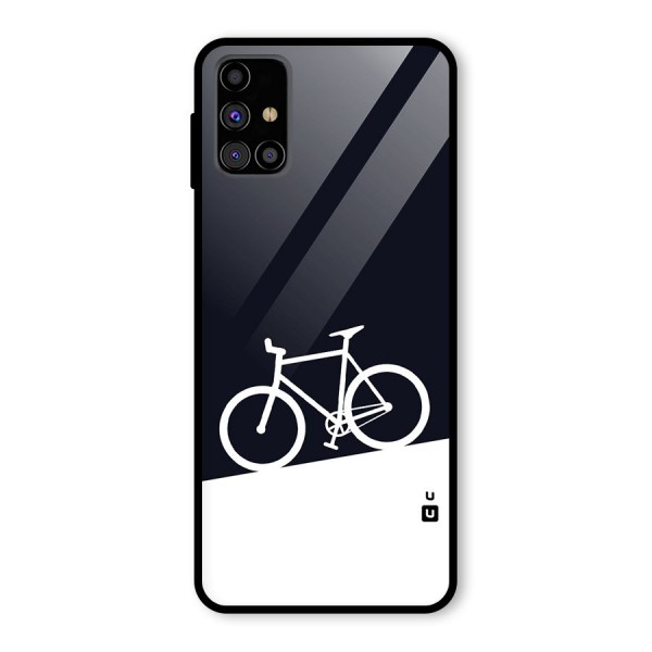 Bicycle Minimal Art Glass Back Case for Galaxy M31s