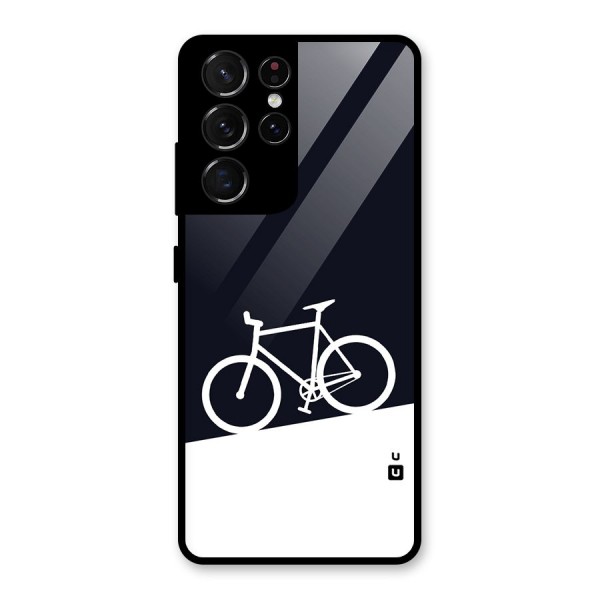 Bicycle Minimal Art Glass Back Case for Galaxy S21 Ultra 5G