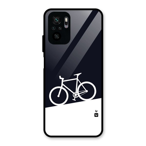 Bicycle Minimal Art Glass Back Case for Redmi Note 10