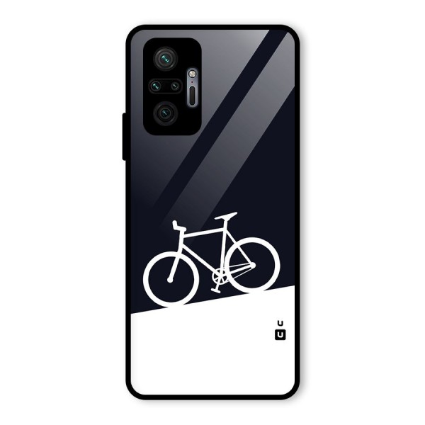 Bicycle Minimal Art Glass Back Case for Redmi Note 10 Pro
