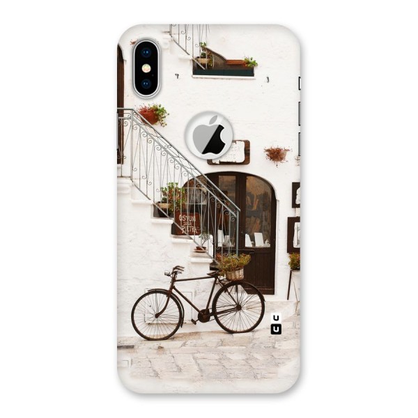 Bicycle Wall Back Case for iPhone XS Logo Cut