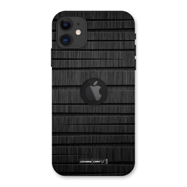 Black Abstract Back Case for iPhone 11 Logo Cut