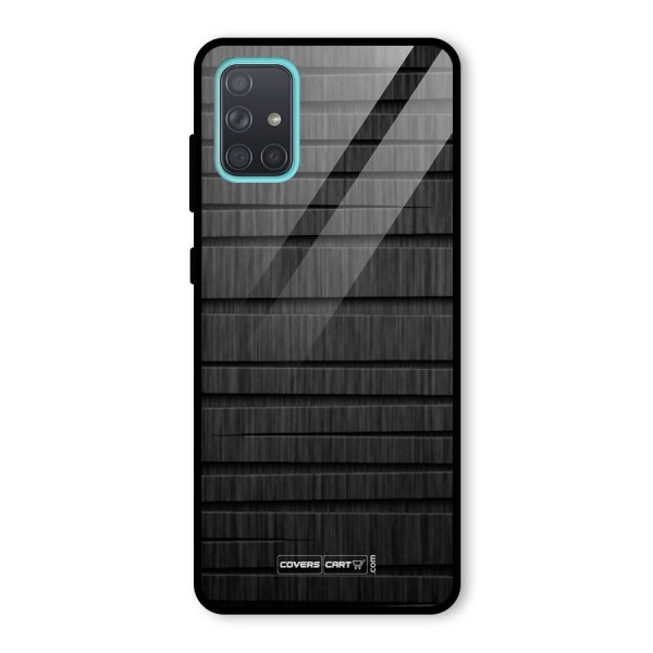 Black Abstract Glass Back Case for Galaxy A71