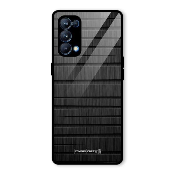 Black Abstract Glass Back Case for Oppo Reno5 Pro 5G
