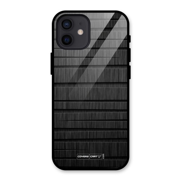 Black Abstract Glass Back Case for iPhone 12