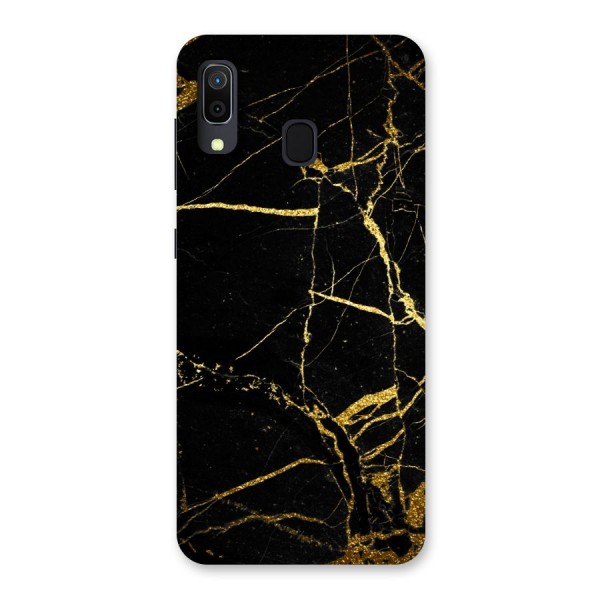 Black And Gold Design Back Case for Galaxy A20