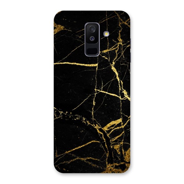 Black And Gold Design Back Case for Galaxy A6 Plus