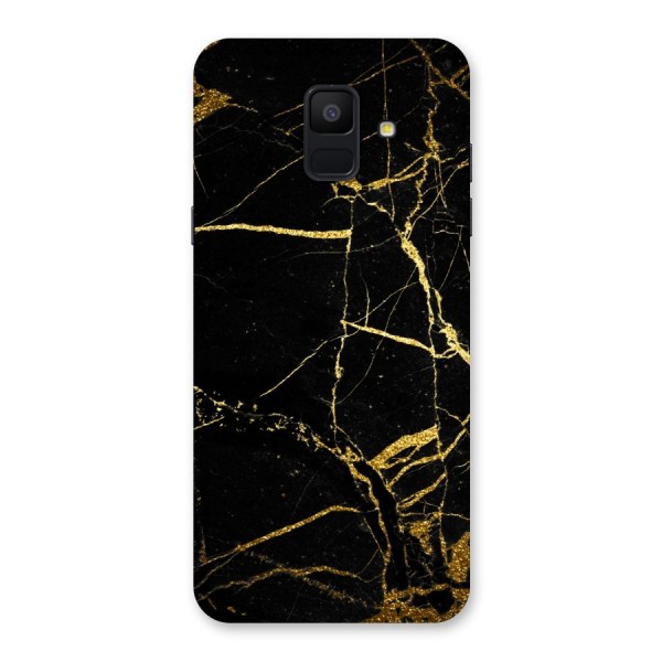 Black And Gold Design Back Case for Galaxy A6 (2018)