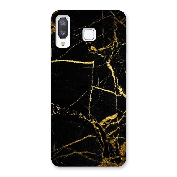 Black And Gold Design Back Case for Galaxy A8 Star