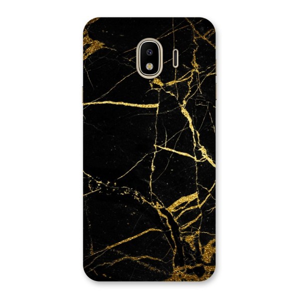 Black And Gold Design Back Case for Galaxy J4
