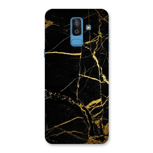 Black And Gold Design Back Case for Galaxy J8