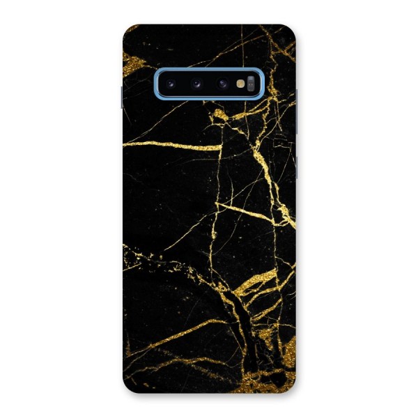 Black And Gold Design Back Case for Galaxy S10 Plus