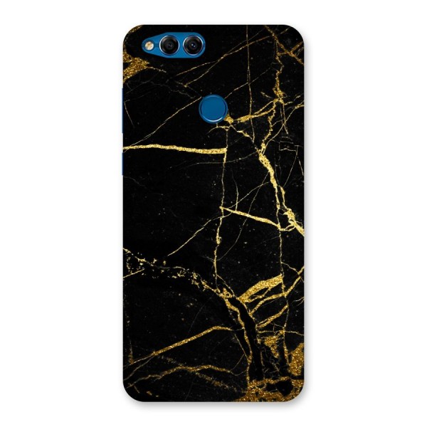 Black And Gold Design Back Case for Honor 7X
