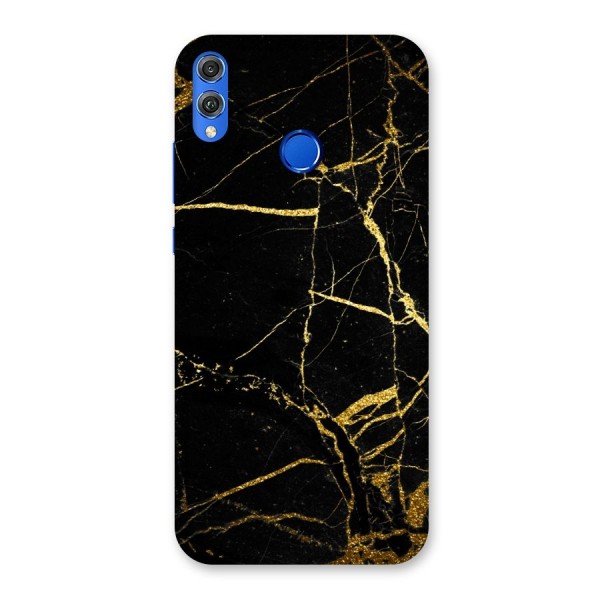 Black And Gold Design Back Case for Honor 8X