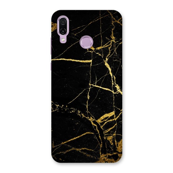 Black And Gold Design Back Case for Honor Play