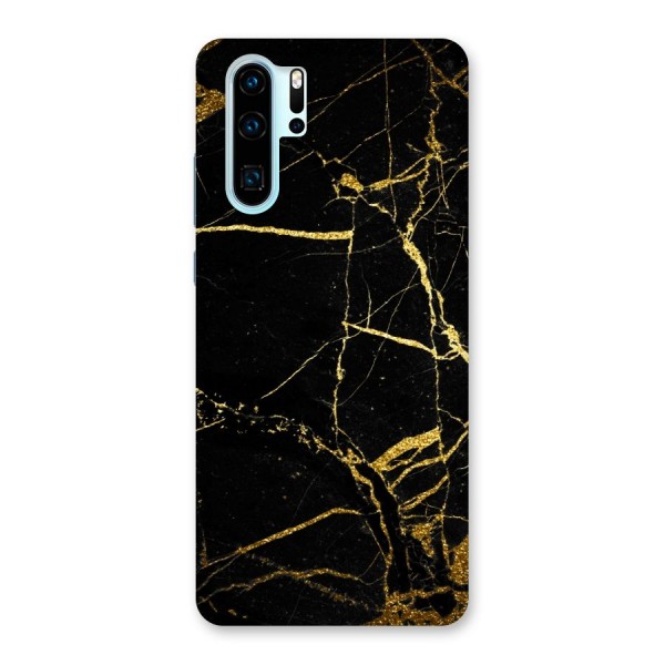 Black And Gold Design Back Case for Huawei P30 Pro