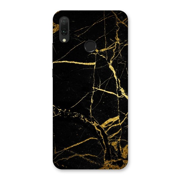 Black And Gold Design Back Case for Huawei Y9 (2019)