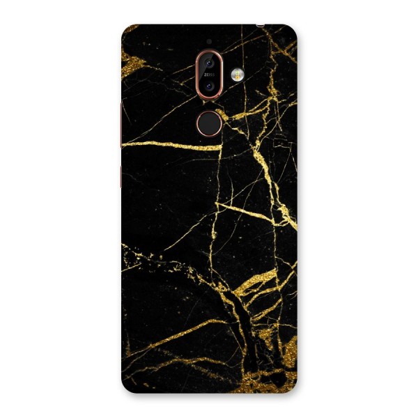 Black And Gold Design Back Case for Nokia 7 Plus