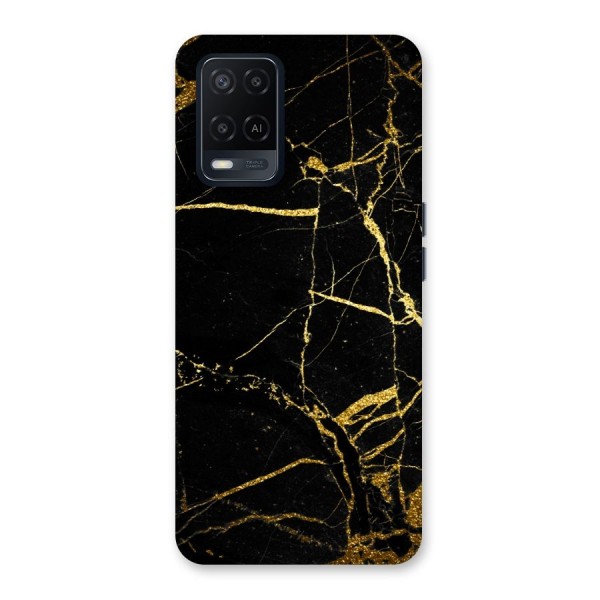 Black And Gold Design Back Case for Oppo A54