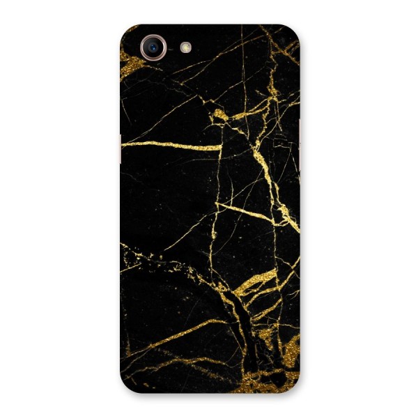 Black And Gold Design Back Case for Oppo A83 (2018)