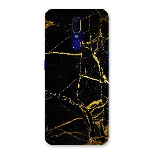 Black And Gold Design Back Case for Oppo A9