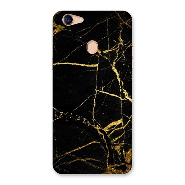 Black And Gold Design Back Case for Oppo F5 Youth