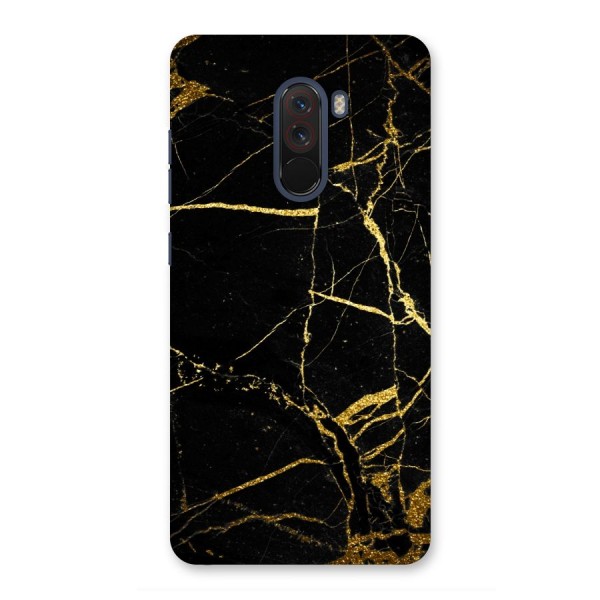 Black And Gold Design Back Case for Poco F1