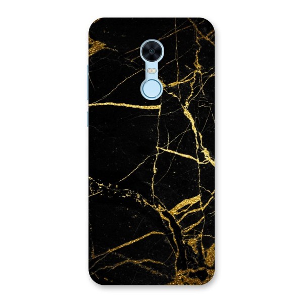 Black And Gold Design Back Case for Redmi Note 5