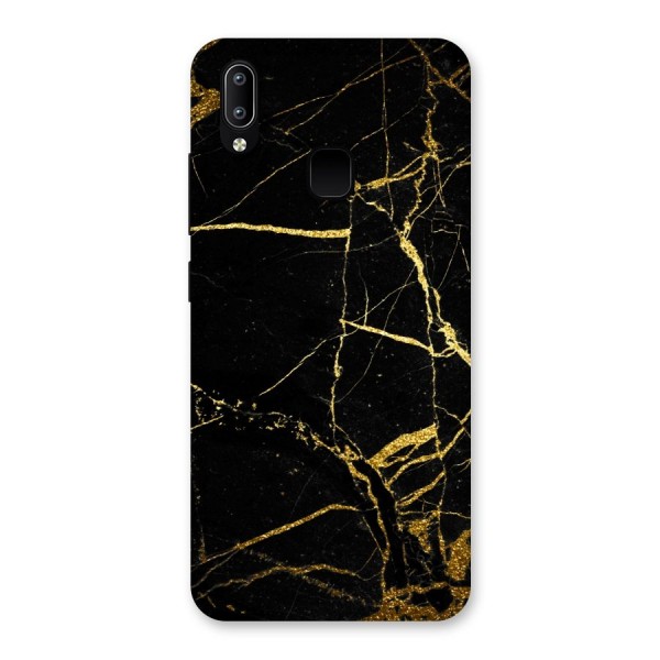 Black And Gold Design Back Case for Vivo Y93