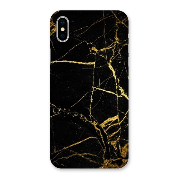 Black And Gold Design Back Case for iPhone XS